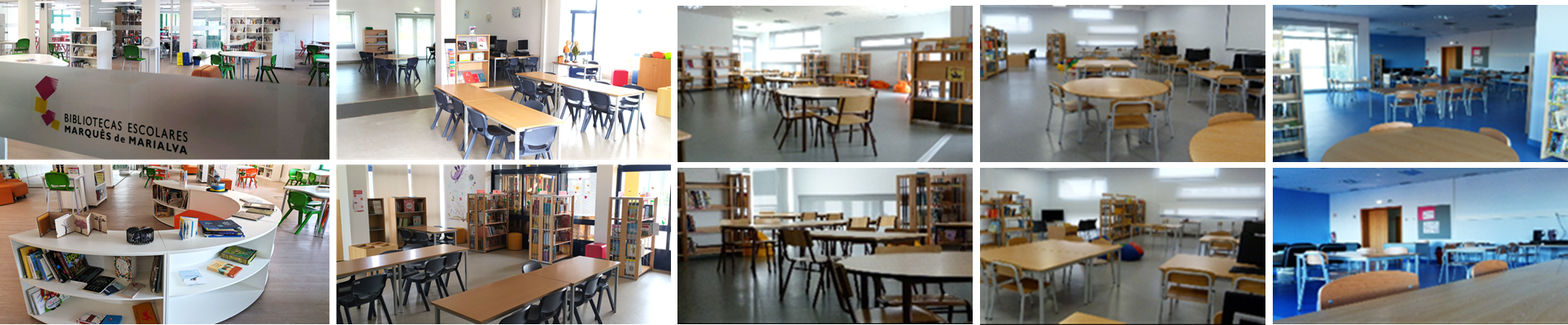 Espaços das Bibliotecas Escolares Marquês de Marialva